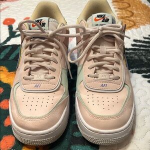 Nike Air Force 1 in Light Pink and Cream